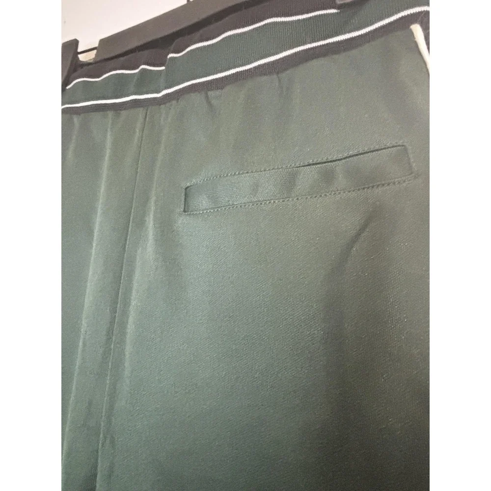 The Kooples Pants Mens 2XS Green Knit Track Joggers Side Stripe Portugal